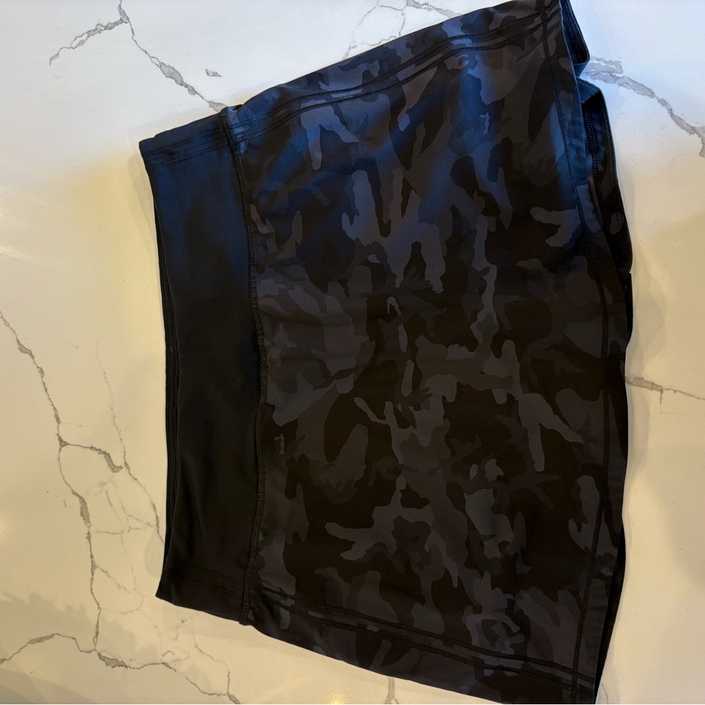 Chic Black Camouflage Tennis Skirt